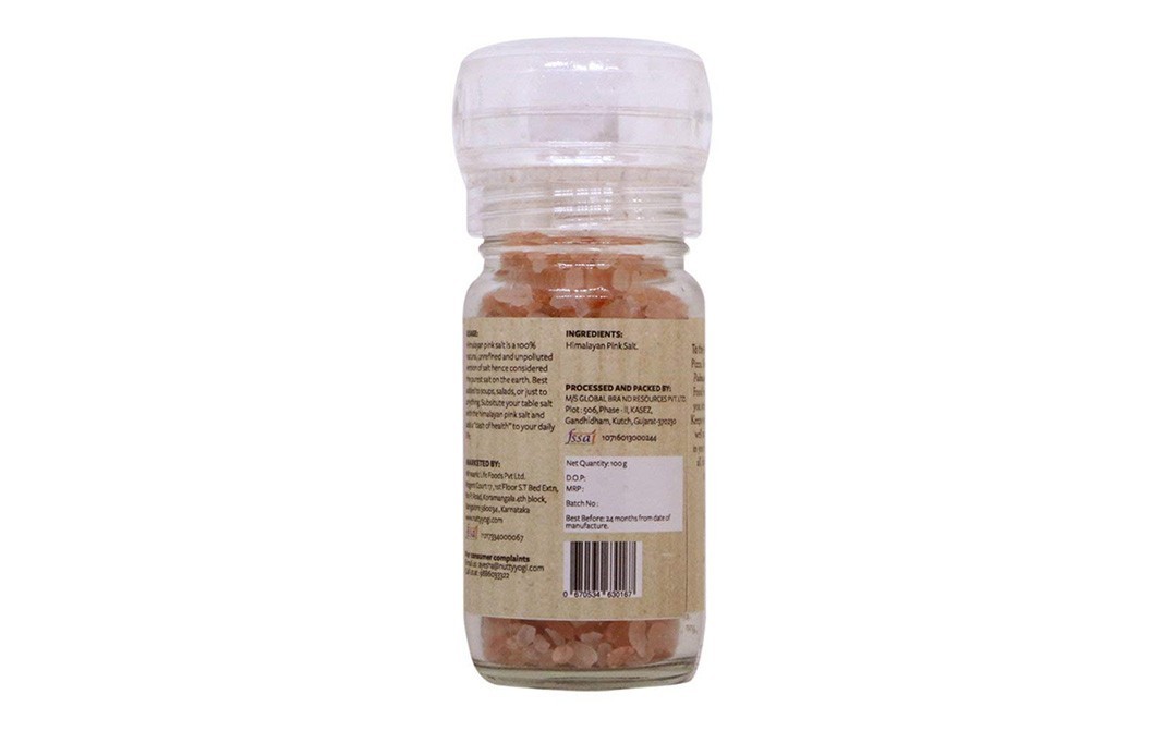 Nutty Yogi Himalayan Pink Salt    Bottle  100 grams